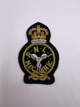 RNLI Mechanic Cap Badge RNLI Mechanic Hand Embroidered Bullion Wire Hat Badge